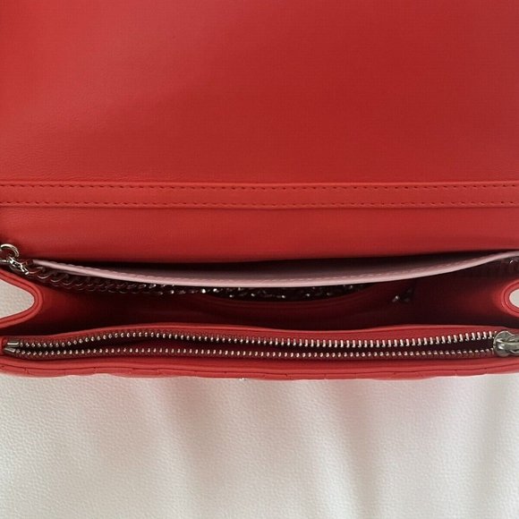 CHRISTIAN DIOR Lambskin Cannage Miss Dior Promenade Bag Coral Orange/Vermillion - Picture 12 of 17